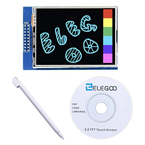 Book Cover ELEGOO UNO R3 2.8 Inches TFT Touch Screen with SD Card Socket w/All Technical Data in CD for Arduino UNO R3