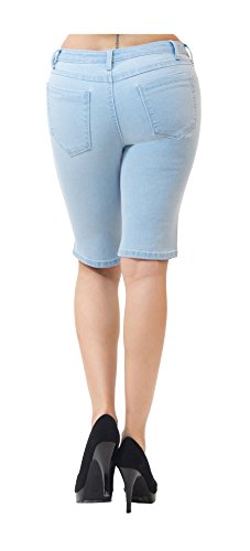 HyBrid & Company Women's 11.5 inch Inseam Stretchy Denim Bermuda Short