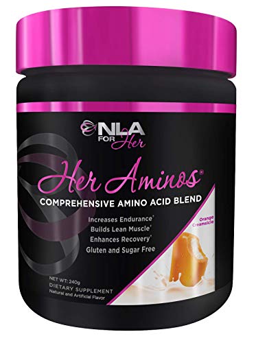 NLA for Her - Her Aminos - Comprehensive BCAA Amino Acid Blend - Supports Increased Endurance, Builds Lean Muscle, Improve Hydration & Enhance Recovery – Orange Creamsicle - 254 Grams