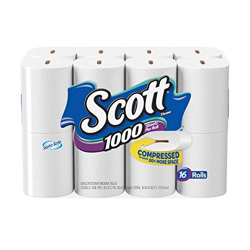 Book Cover Scott 1000 Sheets Per Roll Toilet Paper, 32 Rolls, Bath Tissue