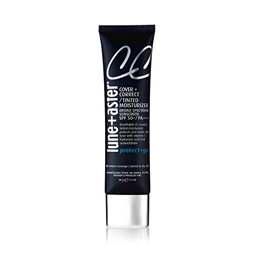 Lune+Aster CC Cream Broad Spectrum SPF 50+/PA+++- Medium- Medium coverage CC Cream with SPF 50 creates a dewy glow