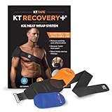 KT Health, Compression Pad Therapy System, Heating and Ice Pack With Adjustable Wrap for Back/Muscle Pain Relief, Black