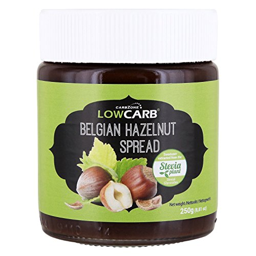 Pâte à tartiner belge aux noisettes - a faible teneur en glucides - 250g - Low Carb - CarbZone (Paquet de 2)