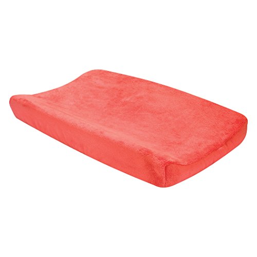 Book Cover Porcelain Rose Coral Plush Changing Pad Cover