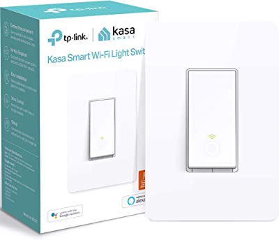 Book Cover Kasa Smart Light Switch HS200, Single Pole, Needs Neutral Wire, 2.4GHz Wi-Fi Light Switch Works with Alexa and Google Home, UL Certified, No Hub Required , White