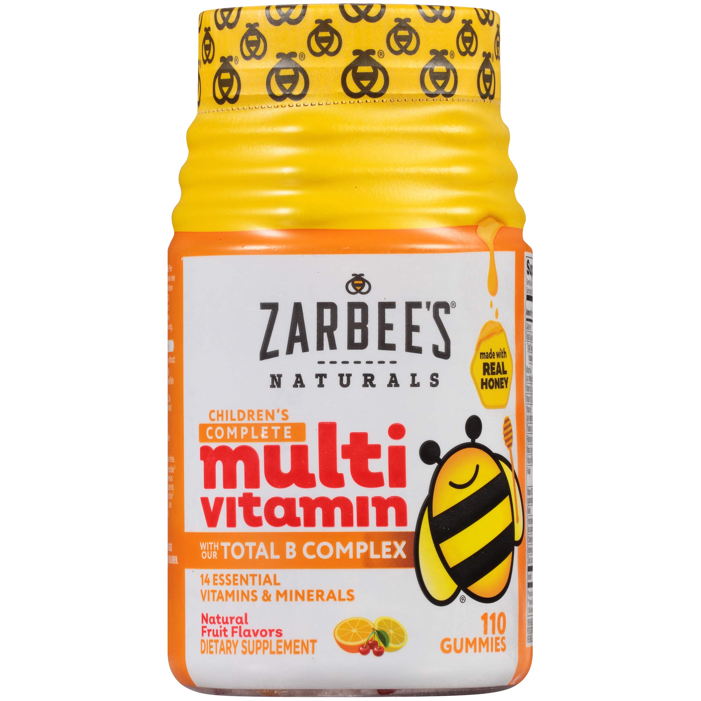 Book Cover Zarbee's Naturals Children's Complete Multivitamin, Natural Fruit Flavors, 110 Gummies