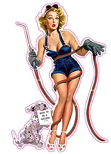Learning How to Weld Pin up Girl Decal 6" from The Unites States