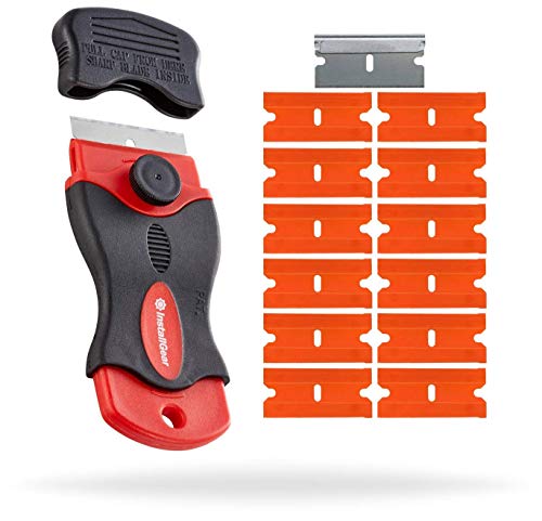 InstallGear Razor Scraper with 12 Safety Plastic Razor Blades