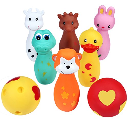 Svance Bowling Toy Set Cute Animal Friends Bowling Game for Kids, Toddlers, Preschoolers