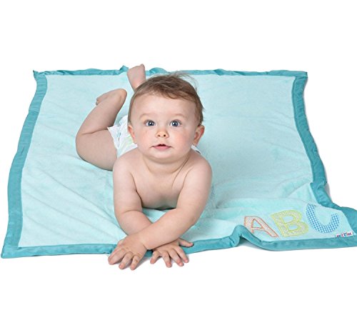 Eric Carle The Very Hungry Caterpillar Baby Plush Printed Blanket, Light Blue, 30" x 40