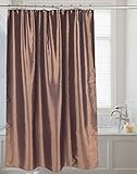 Carnation Home Fashions FSC15-FS/82 Shimmer Faux Silk Shower Curtain, Bronze