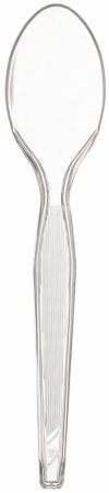 Dixie TH017 Plastic Cutlery Heavyweight Teaspoon Crystal Clear 6-Inch 1000/Carton