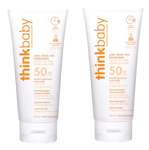 Thinkbaby Safe Sunscreen SPF 50+ (6 ounce) (2 pack)