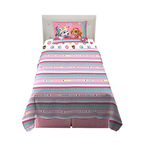Book Cover Franco Kids Bedding Super Soft Sheet Set, 3 Piece Twin Size, Paw Patrol Pink