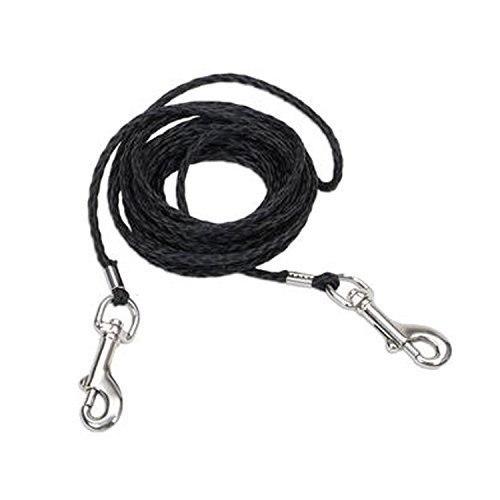 Coastal Pet Products CCP31115BLK Nylon Braided Poly Cat Tie Out, 15-Feet, Black (2-Pack)