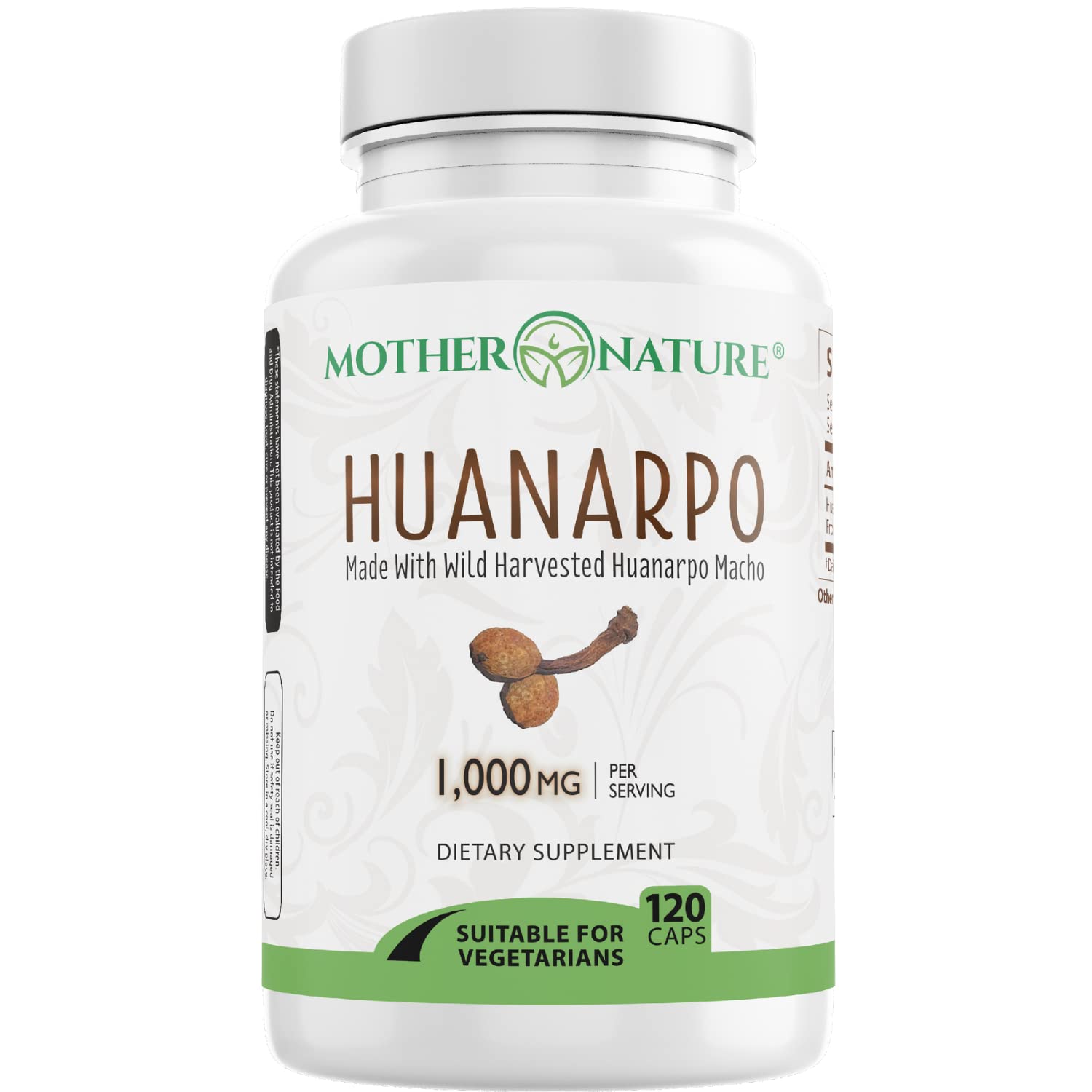 Huanarpo Macho Powder Capsules - Max Strength 1000mg (120 Count) - Male Support, Energy & Performance for Men - Non-GMO, Gluten-Free, Dairy-Free & Vegan 120 Count (Pack of 1)