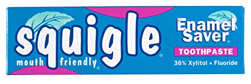 Squigle Enamel Saver SLS Free Toothpaste (Helps Prevent Canker Sores, Perioral Dermatitis, Bad Breath, Chapped Lips)