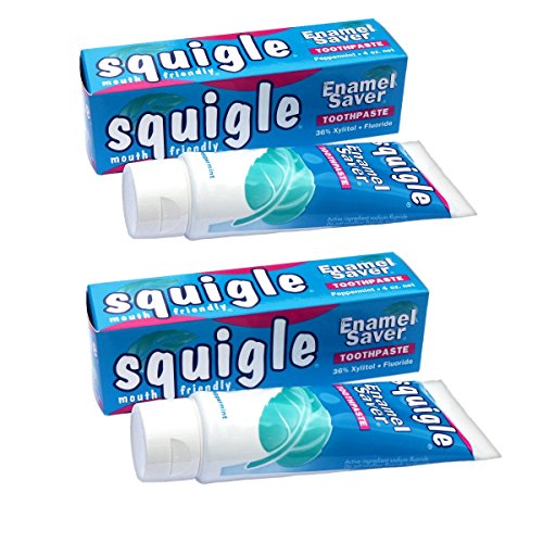 Squigle Canker Sore Toothpaste - Enamel Saver - Helps Prevent Canker Sores (2 - 4 OZ Tubes)