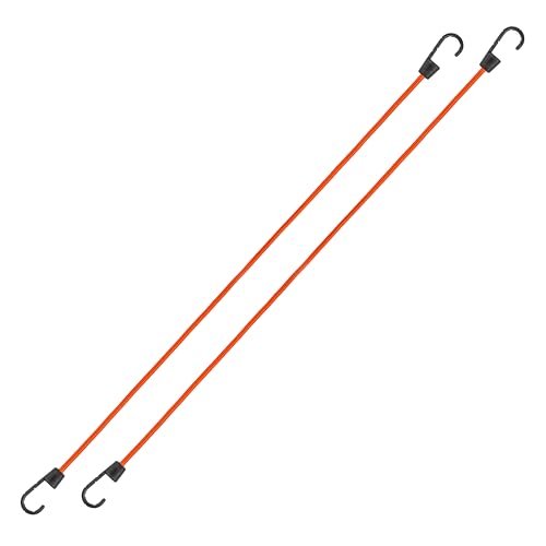 SMARTSTRAPS 36” Standard Bungee Cords, 2 Pack — Secure Light Loads Such as Coolers, Luggage and Gas Cans — Overmolded Steel Core Hooks Won’t Scratch Vehicle
