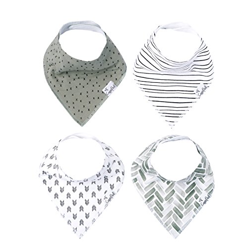 Baby Bandana Drool Bibs for Drooling and Teething 4 Pack Gift Set for Boys â€œWild Setâ€ by Copper Pearl