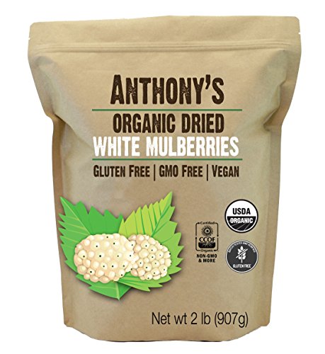 Anthony's Organic White Mulberries, Sun Dried (2lb)