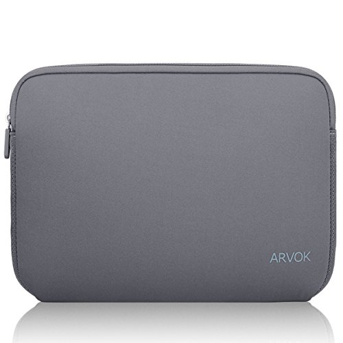 Arvok 11-12 Inch Laptop Sleeve Multi-Color & Size Choices Case/Water-Resistant Neoprene Notebook Computer Pocket Tablet Briefcase Carrying Bag/Pouch Skin Cover for Acer/Asus/Dell/Lenovo, Grey