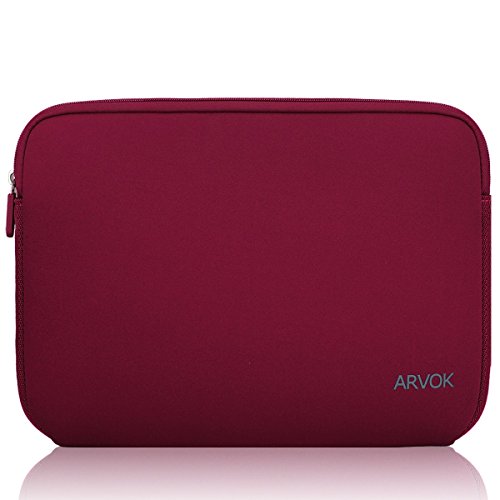 Arvok 17-17.3 Inch Laptop Sleeve Multi-Color & Size Choices Case/Water-Resistant Neoprene Notebook Computer Pocket Tablet Briefcase Carrying Bag/Pouch Skin Cover for HP/Dell/Lenovo/Asus/Acer Wine Red