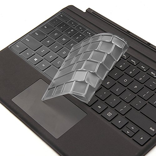 Book Cover VFENG Premium Ultra Thin Keyboard Cover Skin for Microsoft Surface Pro 6 2018 / Surface Pro 5 2017 / Surface Pro 4,Ultra Soft-Touch TPU Protector, US Layout