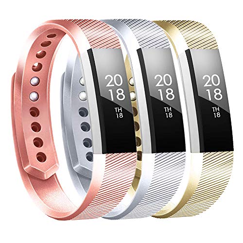 Tkasing Bands for Fitbit Alta/Alta HR Bands Replacement Accessory Wristband with Metal Clasp for Fitness Activity Tracker (No Tracker)