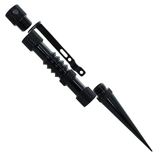 Knotters Tool II (Black) w/ 3 Different Size Blue Aluminum Lacing Needles by Jig Pro Shop ~ Marlin Spike for Paracord, Leather, & Other Cords