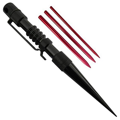 Book Cover Knotters Tool II by Jig Pro Shop ~ Marlin Spike for Paracord, Leather, & Other Cords (Black w/Red)