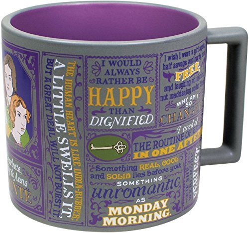 Bronte Sisters Literary Coffee Mug - Portraits of the Bronte Sisters as well as Their Most Famous Quotes - Comes in a Fun Gift Box