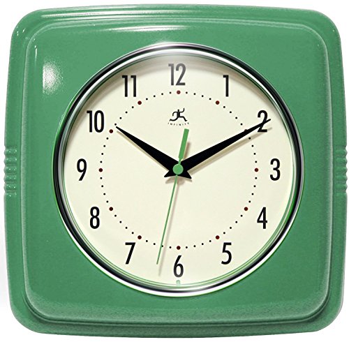 Infinity Instruments Square Clock, Green