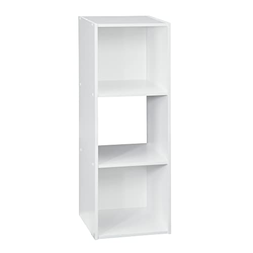 ClosetMaid Cubeicals 3 Cube Storage Shelf Organizer Bookshelf - Vertical or Horizontal, Easy Assembly - Wood, White Finish