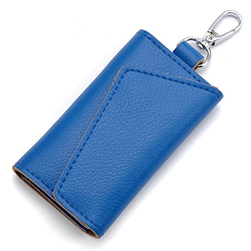 Aladin Leather Pocket Key Organizer Case with 6 Hooks & 1 Car Key Fob Holder