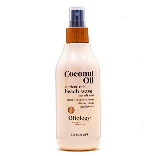 Oliology Coconut Oil Beach Wave Sea Salt Mist Spray - Creates Volume and Tousled Waves, Texture and Style that Lasts All Day (8 Oz)