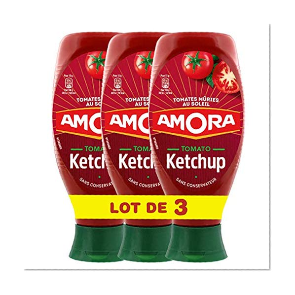 Amora Ketchup Nature flacon 850g - Lot de 3