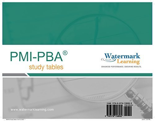 PMI-PBA Study Tables by Elizabeth Larson (2015-03-10)
