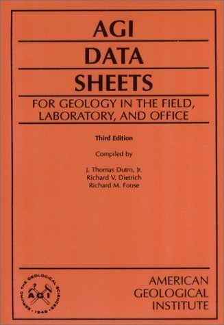 AGI Data Sheets: For Geology in the Field Laboratory and Office by J. Thomas Dutro (1989-06-03)