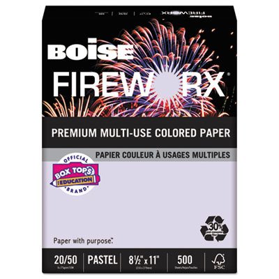 Boise MP2201LV FIREWORX Colored Paper, 20lb, 8-1/2 x 11, Luminous Lavender, 500 Sheets/Ream