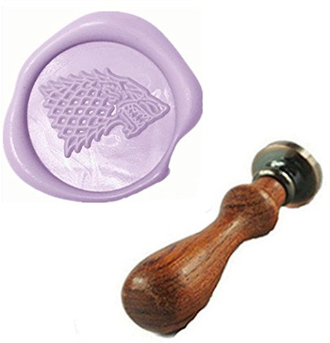 Vintage Direwolf Dire Wolf Wax Seal Stamp Rosewood Handle Set Invitations Xmas Package Sealing Wax Seal Stamp Set