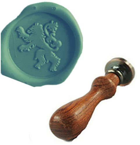 MDLG Vintage Lion Wax Seal Stamp Rosewood Handle Set Xmas Invitations Package Sealing Stamp Animal Wax Seal Stamp Set