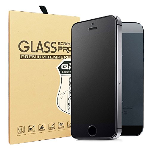 Sonto iPhone 5 5S 5C SE Matte Tempered Glass Screen Protector Anti-Fingerprint/Anti-Glare/Ultra Thin/Touch Smooth (iPhone 5/SE)