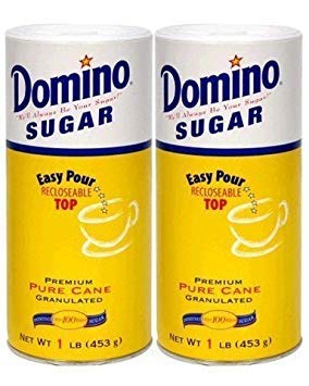 Book Cover Domino Premium Pure Cane Granulated Sugar with Easy Pour Recloseable Top 16 oz. (Pack of 2)