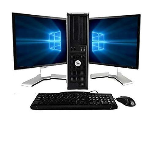 DELL OptiPlex Computer Package Dual Core 3.0,New 8GB RAM, 250GB HDD, Windows 10 Home Edition, Dual 19inch Monitor (Brands may vary) - (Renewed)']