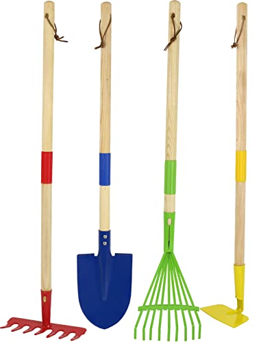 Click N' Play Kids Gardening Set, 4-Piece | Kids Rake and Shovel Set | Kids Garden Tools | Yard & Lawn Tools Set | Toddler Garden Tools | Perfect Outdoor Toys for Toddlers & Kids Ages 3-8