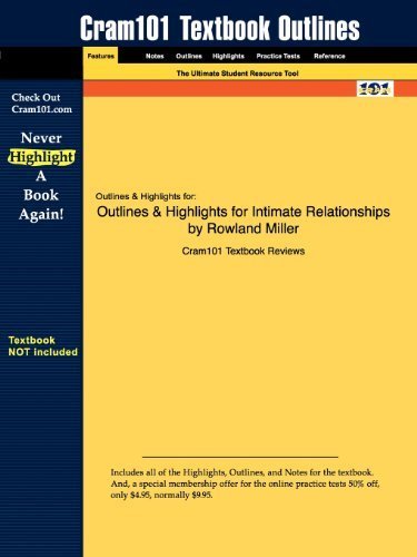 Outlines & Highlights for Intimate Relationships by Rowland Miller by Cram101 Textbook Reviews (2009-12-30)