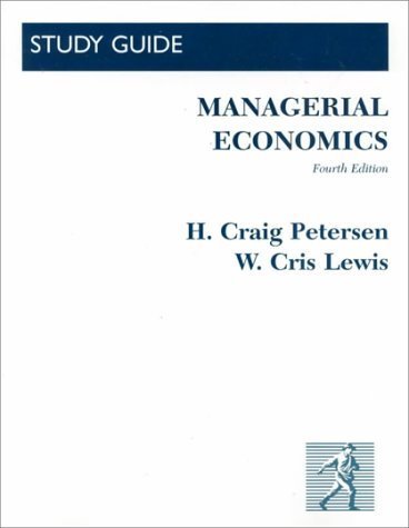 Managerial Economics by Craig H. Peterson (1998-08-03)