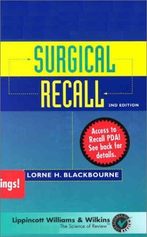 Surgical Recall (Book with Any PDA) by Lorne H. Blackbourne (2001-12-15)