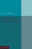 An Introduction to the Study of Algae by V. J. Chapman (2013-12-19)